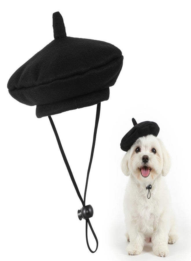Quilax Dog Beret Cats Hats Dog Hats, Funny Artist Dogs Hat, French Mushroom Artist Fedora Hat Pet Headwear Decor Christmas Hair Accessory Photo Props - Image 1